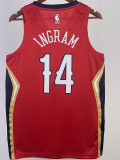 22-23 Pelicans INGRAM #14 Red Top Quality Hot Pressing NBA Jersey (Trapeze Edition) 飞人版
