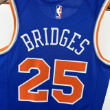 KNICKS BRIDGES #25 Blue Top Quality Hot Pressing NBA Jersey