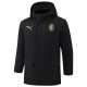 24-25 ACM Black Hooded Windbreaker Fabric Cotton Coat #G253(黄标)