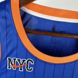 23-24 KNICKS BARRETT #9 Blue City Edition Top Quality Hot Pressing NBA Jersey