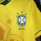 1993-1994 Brazil Home Yellow Retro Soccer Jersey