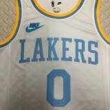 22-23 LAKERS WESTBROOK #0 White Top Quality Hot Pressing NBA Jersey (Retro Logo)