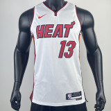 22-23 HEAT ADEBAYO #13 White Top Quality Hot Pressing NBA Jersey (V领）