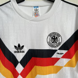 1990 Germany Home White Retro Soccer Jersey(队微位置)