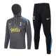 24-25 TOT Dark gray Hoodie Half Pull Tracksuit #F566半拉连帽
