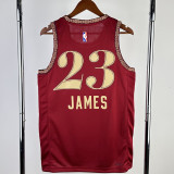 23-24 Cleveland Cavaliers JAMES #23 Red City Edition Top Quality Hot Pressing NBA Jersey