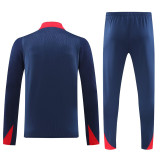 24-25 PSG Royal blue Half Pull Tracksuit (半拉链)