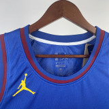 22-23 Nuggets JOKIC #15 Blue Top Quality Hot Pressing NBA Jersey (Trapeze Edition) 飞人版