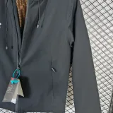 2024 UA Cotton Thickened warm Black Outdoor Jackets #A803加棉冲锋衣