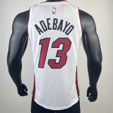 22-23 HEAT ADEBAYO #13 White Top Quality Hot Pressing NBA Jersey (V领）