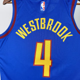 22-23 Nuggets WESTBROOK #4 Blue Top Quality Hot Pressing NBA Jersey (Trapeze Edition) 飞人版