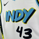24-25 Indiana Pacers SIAKAM #43 White City Edition Top Quality Hot Pressing NBA Jersey