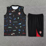 24-25 Portugal Black Tank top and shorts suit