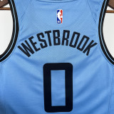 24-25 Clippers WESTBROOK #0 Blue City Edition Top Quality Hot Pressing NBA Jersey
