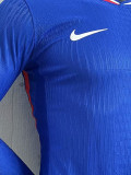 24-25 France Home Long Sleeve Player Version Soccer Jersey (长袖球员)
