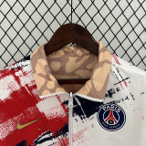 2024 PSG White & Beige Double Sided Windbreaker (双面风衣)