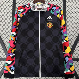 23-24 Man Utd White & Black Double Sided Windbreaker (双面风衣)