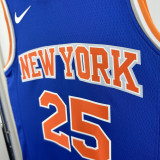 KNICKS BRIDGES #25 Blue Top Quality Hot Pressing NBA Jersey