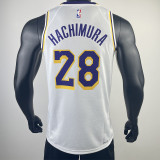 22-23 LAKERS HACHIMURA #28 White Top Quality Hot Pressing NBA Jersey(圆领)