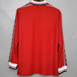 1998 Man Utd Home Long Sleeve Retro Soccer Jersey (长袖)