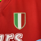 1990-1991 Napoli Away Red Retro Soccer Jersey