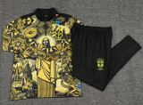 24-25 Brazil Yellow black Kids Half Pull Special Edition (童装)(半拉链)