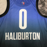 2023 ALL STAR HALIBURTON #0 Blue Top Quality Hot Pressing NBA Jersey (全明星)