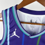 2019-20 HORNETS BALL #1 Royal blue Retro Top Quality Hot Pressing NBA Jersey