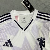 25-26 Man Utd White Purple Fans Soccer Jersey