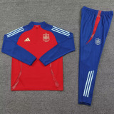 24-25 Spain Red Kids Half Pull Tracksuit (童装)(半拉链)