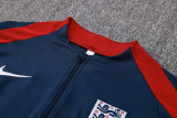 24-25 England Royal blue Half Pull Tracksuit (半拉链)