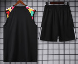 24-25 Man Utd Black Tank top and shorts suit