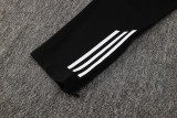 2025 AD Black Half Pull Tracksuit (半拉链)