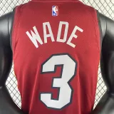 22-23 HEAT WADE #3 Red Top Quality Hot Pressing NBA Jersey (Trapeze Edition) 飞人版