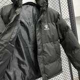 24-25 MF7 KELME Black Hooded Cotton Coat #棉衣