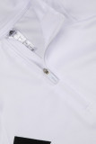 2024 AD White Kids Half Pull Tracksuit (童装)(半拉链)