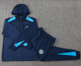 24-25 CHE Royal blue Hoodie Half Pull Tracksuit #F552半拉连帽