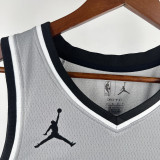 20-21 SA Spurs DUNCAN #21 Grey Top Quality Hot Pressing NBA Jersey (Trapeze Edition) 飞人版