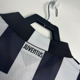 2014-2015 JUV Home Retro Long Sleeve Soccer Jersey (长袖) 带盾