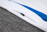 24-25 Italy White Hoodie Half Pull Tracksuit #F596半拉连帽