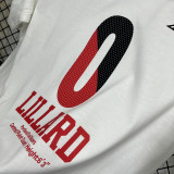 T187 Trail Blazers LILLARD #0 White High Quality Casual T-Shirt