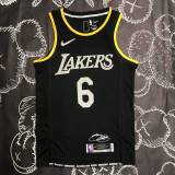 LAKERS Glory version JAMES #6 Black Top Quality Hot Pressing NBA Jersey