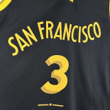 23-24 WARRIORS PAUL #3 Black City Edition Top Quality Hot Pressing NBA Jersey (V领)