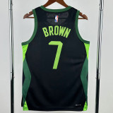 24-25 CELTICS BROWN #7 Black City Edition Top Quality Hot Pressing NBA Jersey