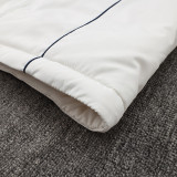 24-25 White Hooded Windbreaker Fabric Cotton Coat #G228光板