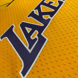 2000 LAKERS BRYANT #8 Yellow Retro Top Quality Hot Pressing NBA Jersey(V领)