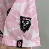 23-24 Inter Miami Pink Joint Edition Fans Soccer Jersey (左袖带图案) 猿