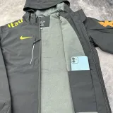24-25 Brazil Velvet Thickened warm Black Outdoor Jackets #103加绒冲锋衣
