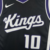 23-24 Kings DEROZAN #10 Black Top Quality Hot Pressing NBA Jersey