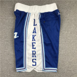 Lakers LOS Blue City Edition Top Quality NBA Pocket Pants *湖人队